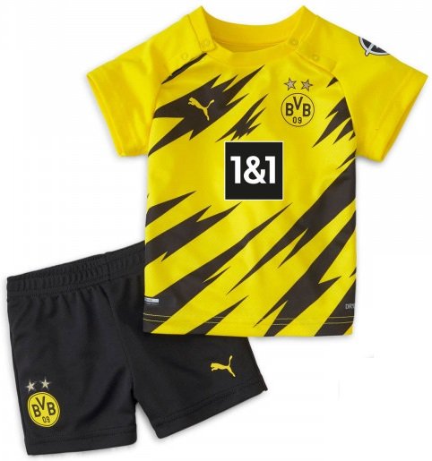 Kit infantil oficial Puma  Borussia Dortmund 2020 2021 I jogador